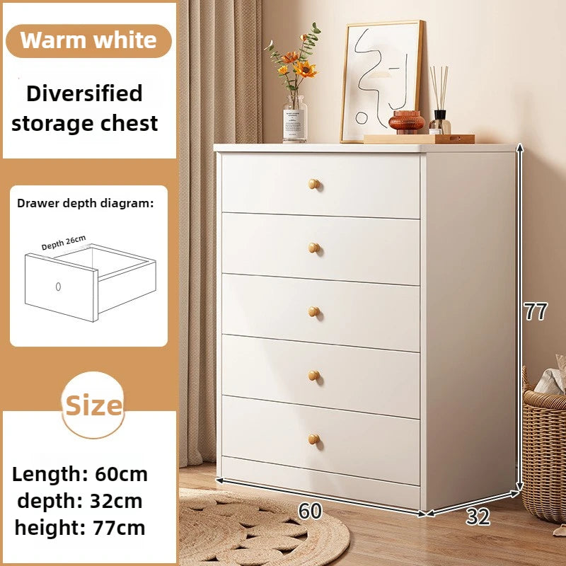 Meuble de rangement moderne antipoussière - Blanc 60x32x77