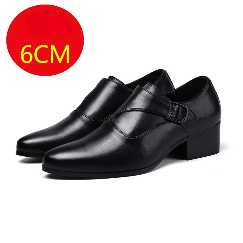 Mocassin Legouverneur | Chaussure pour Homme De Grande Valeur - Noir HT 6cm