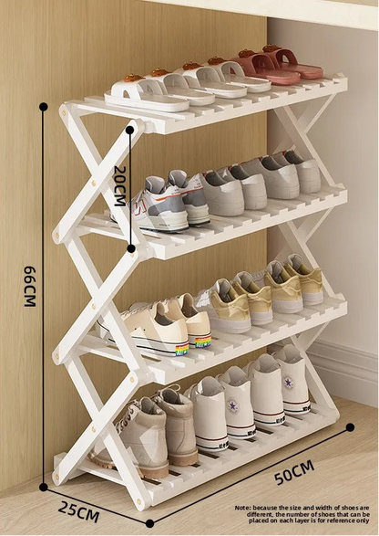 Meuble à chaussure palette artisanale - 4C-50cm-Blanc