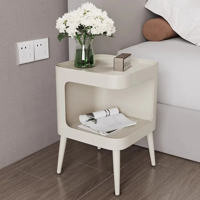 Table de nuit minimaliste blanc 1 pièce -