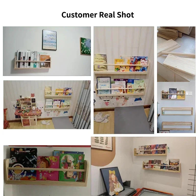 étagère bois design moderne murale pour livre -