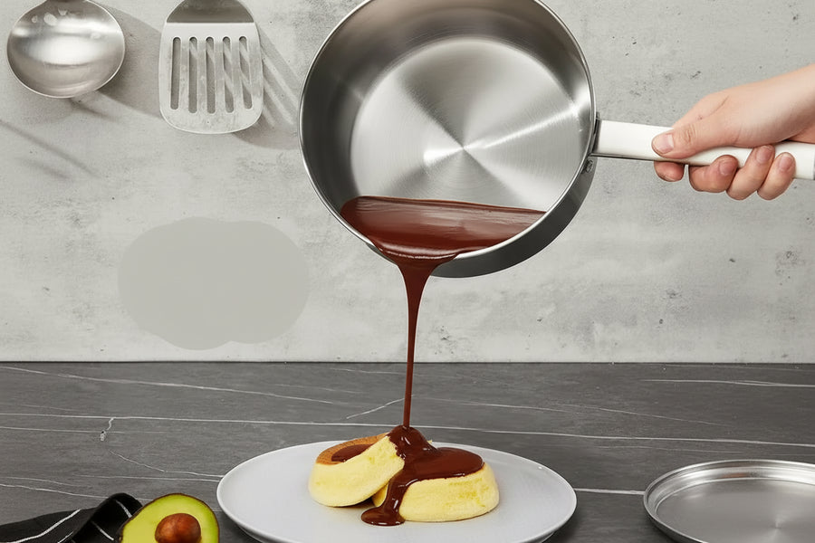 Casserole inox 1 litres avec couvercle