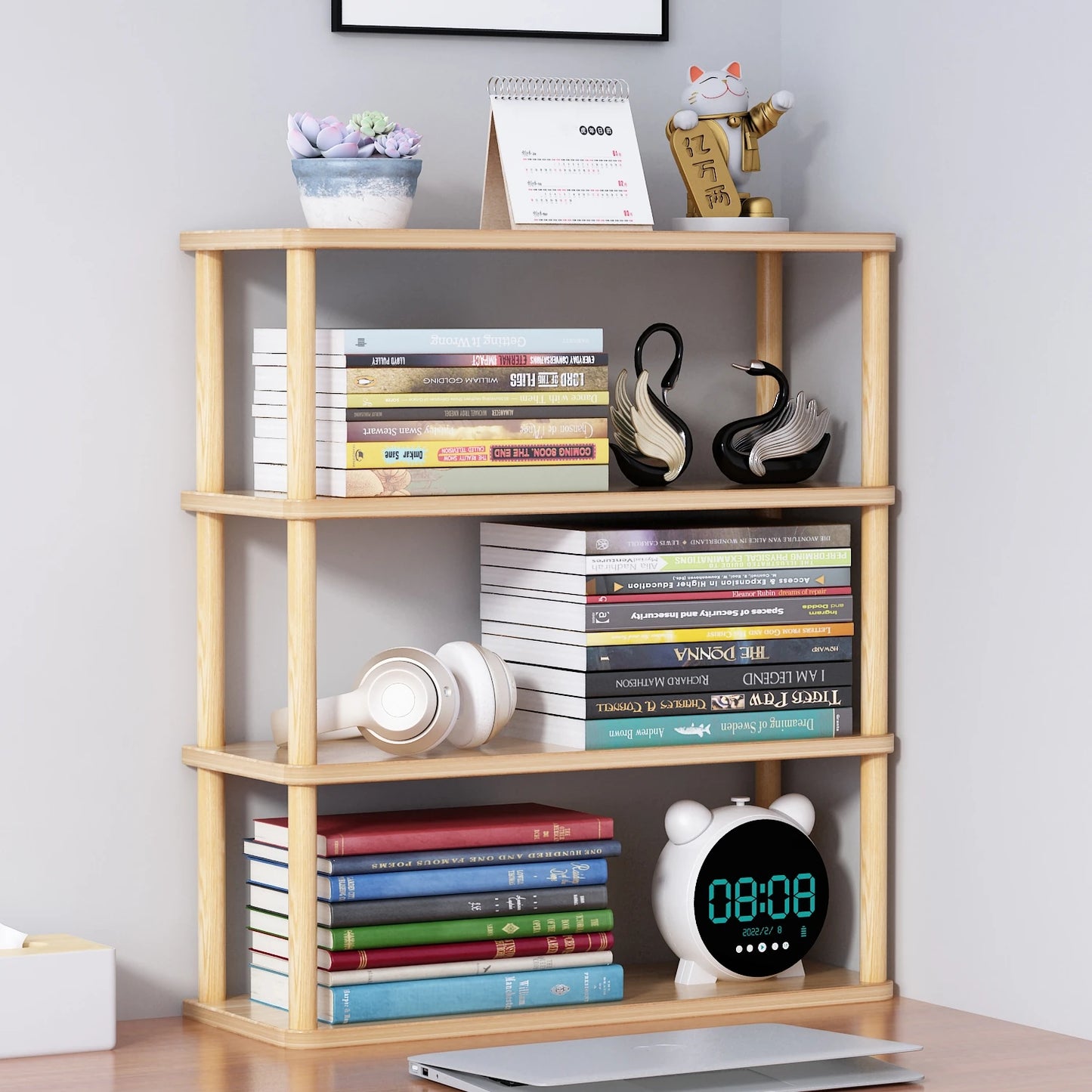 étagère bureau d'angle en bois de qualité -