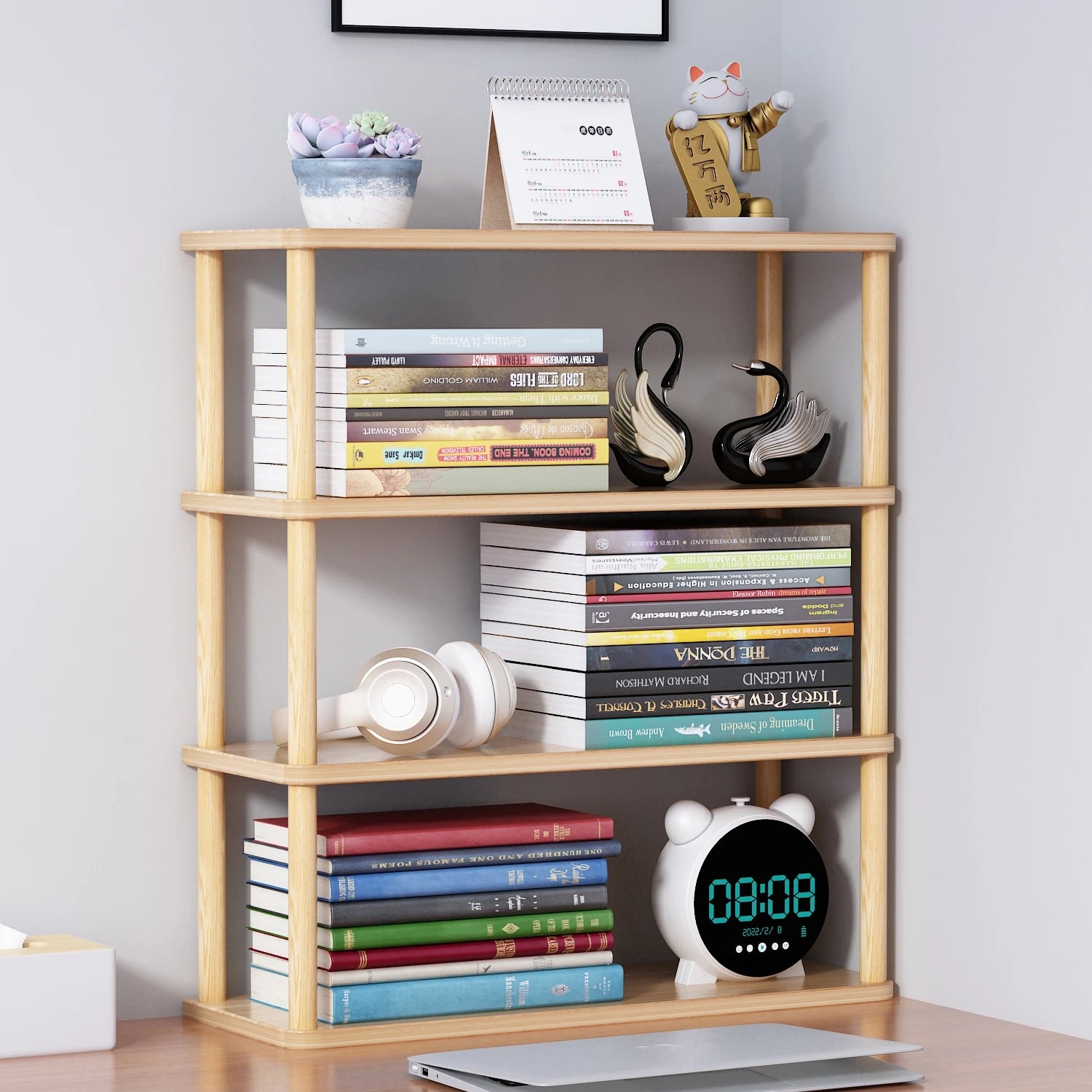 étagère bureau d'angle en bois de qualité -