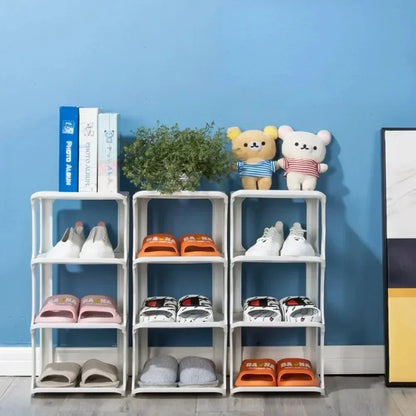 Meuble à chaussure d'entrée en forme de cube simple -