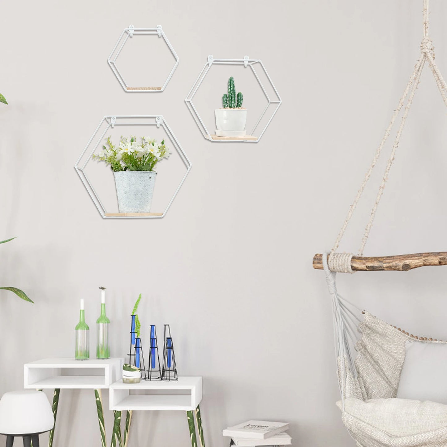 étagère murale en métal 3Pcs -