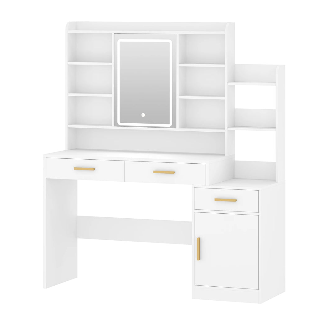 Meuble de rangement tiroir pour coiffeuse - Blanc Meuble de rangement