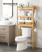 Meuble WC en bois compatible avec la plupart des toilettes -