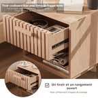 Table de nuit moderne en bois 2 ensembles -