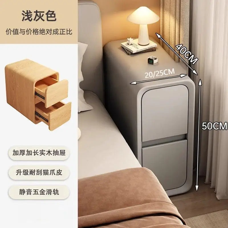 Petit table de chevet en bois minimaliste - Gris