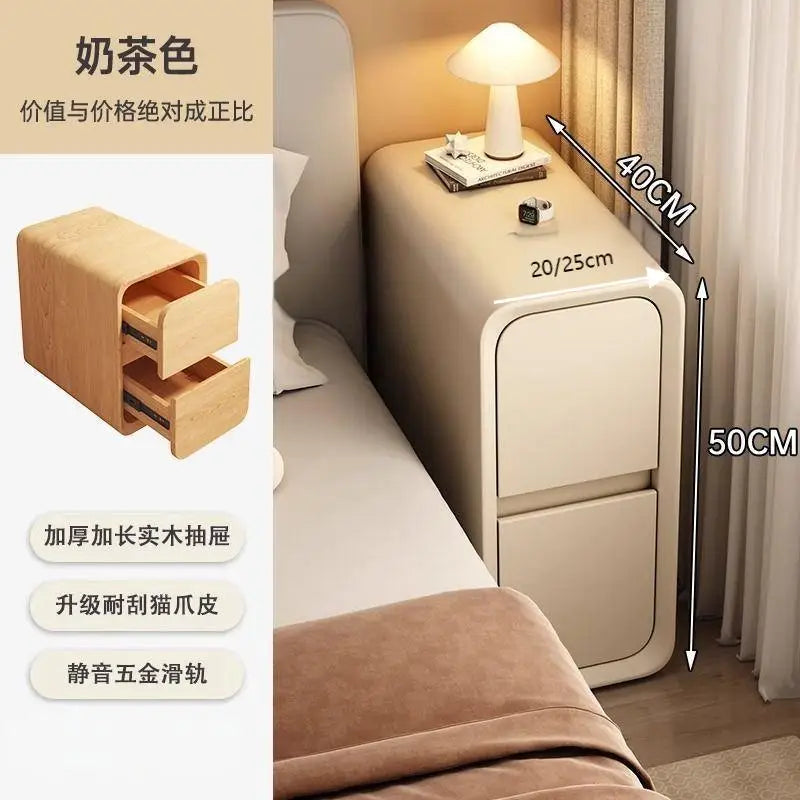 Petit table de chevet en bois minimaliste - Beige