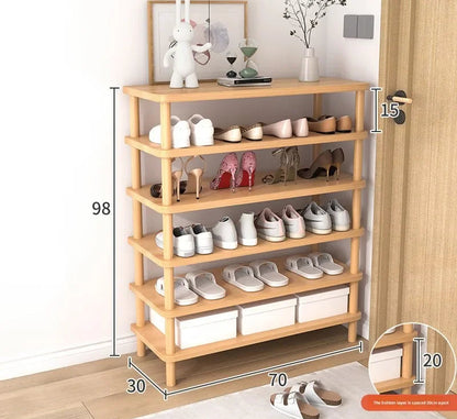 Meuble à chaussure marron en bois - 70-30-Bois 6 couches