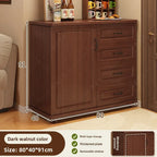 Meuble de rangement moderne antipoussière - Noyer 80x40x91