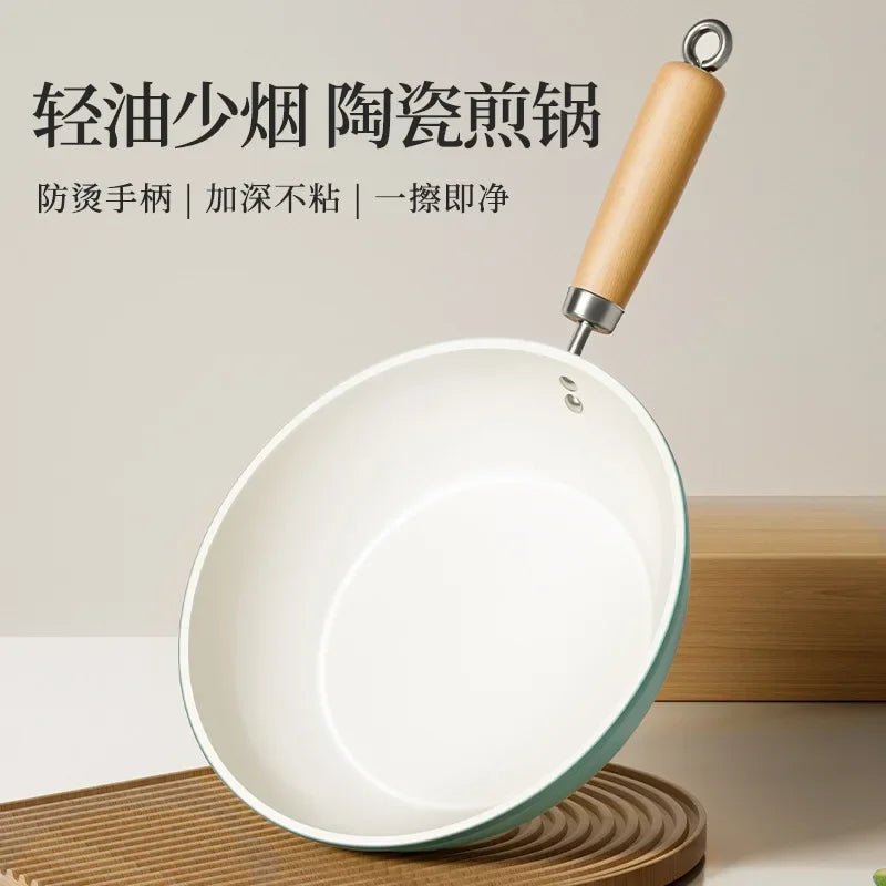 Poêle céramique à fond plat -