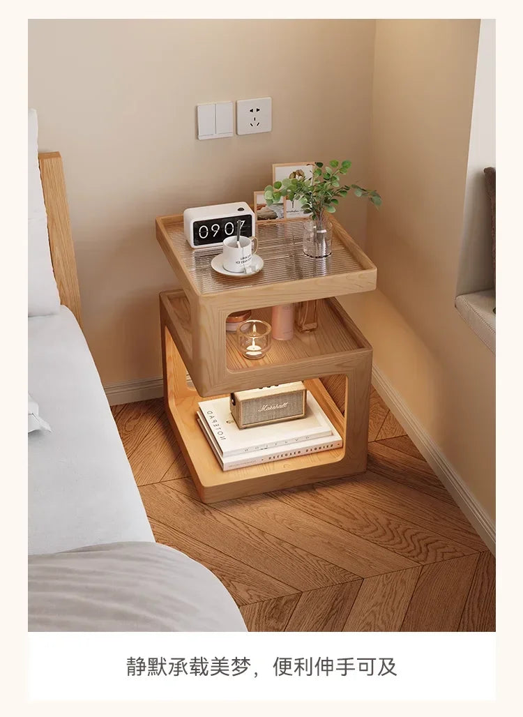 Table de nuit moderne en bois de luxe tendance -