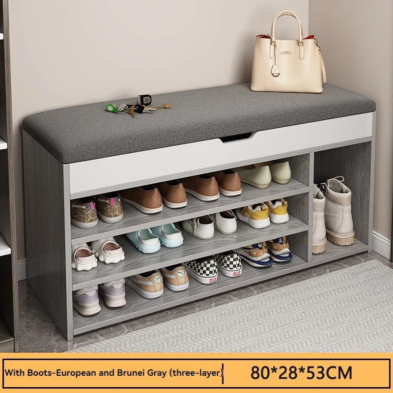 Meuble à chaussure banc avec possibilité de s'assoir - 3 levels-80-C