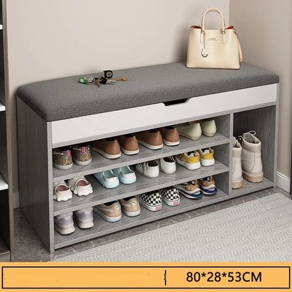 Meuble à chaussure banc avec possibilité de s'assoir - 3 levels-80-C