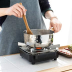 Casserole inox professionnel avec poignée en bois -