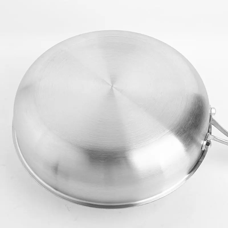 Poêle inox induction à fond alvéole 24/26CM -