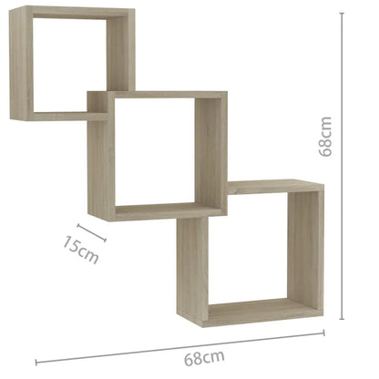 étagère murale cube à 3 niveaux -