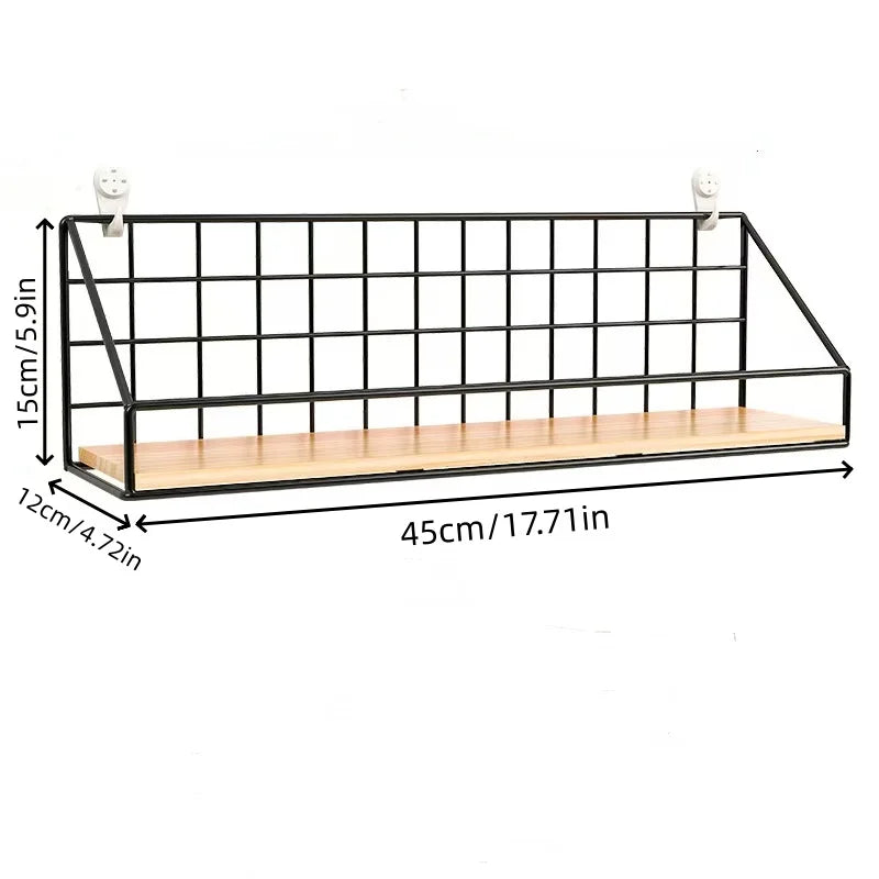 étagère murale en fer sans perçage 1 pièce - A 1 x Pièce
