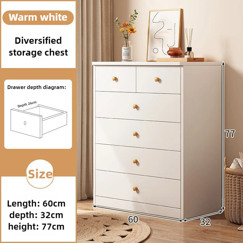 Meuble de rangement moderne antipoussière - Blanc 60x32x77 1