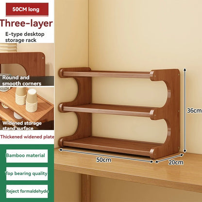 étagère bureau en bois de style présentoir - 50cm-3
