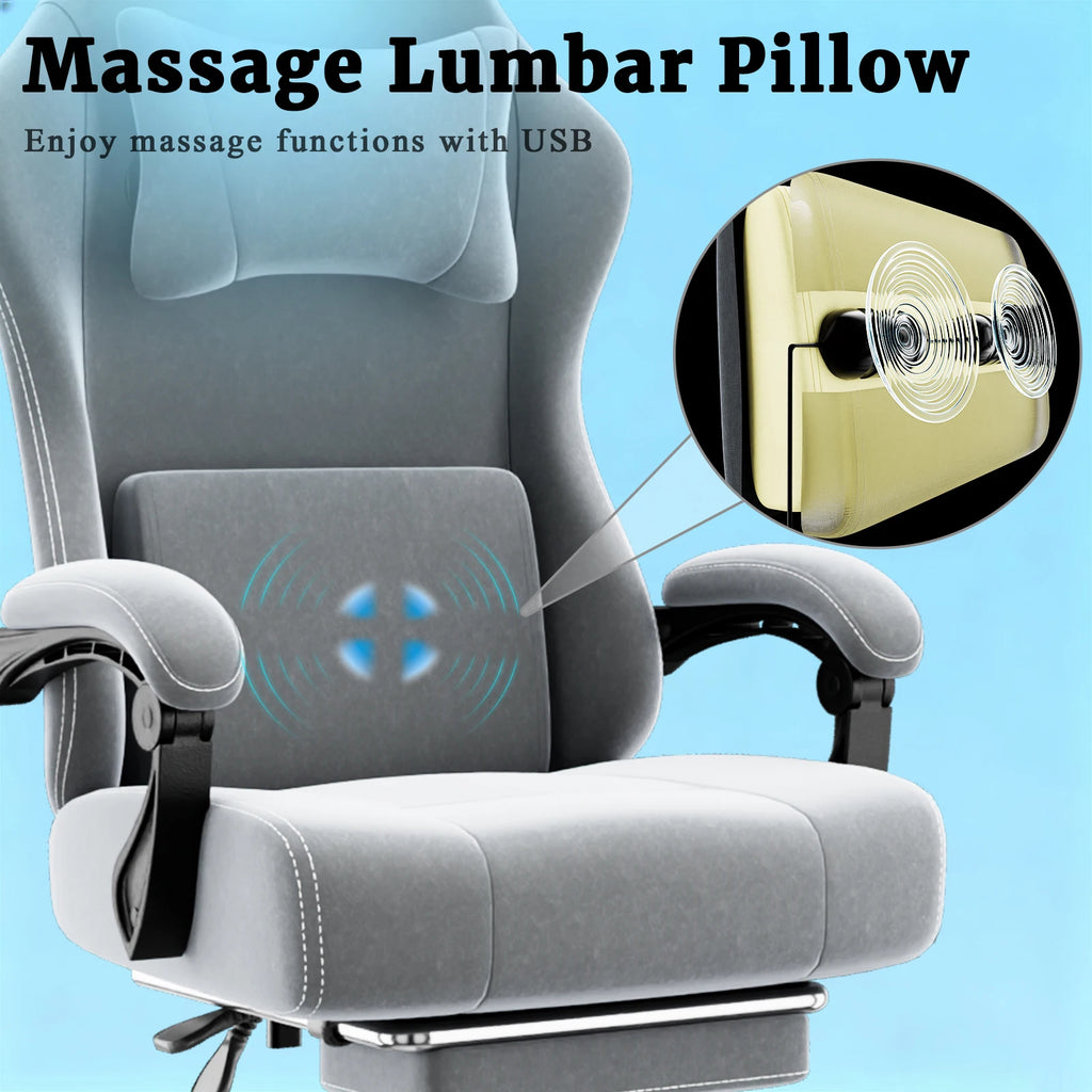 Chaise de bureau blanche ergonomique -