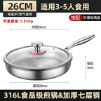 Poêle inox induction germaine en acier - Avec couvercle 26cm