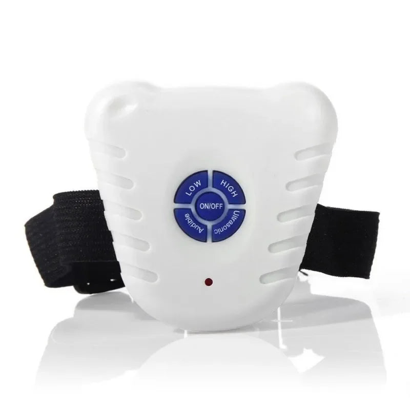 collier anti aboiement à ultrasons pour chien - Blanc