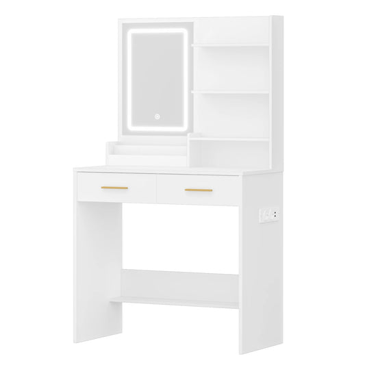 Petit Meuble de rangement pour chambre coiffeuse - Blanc Meuble de rangement