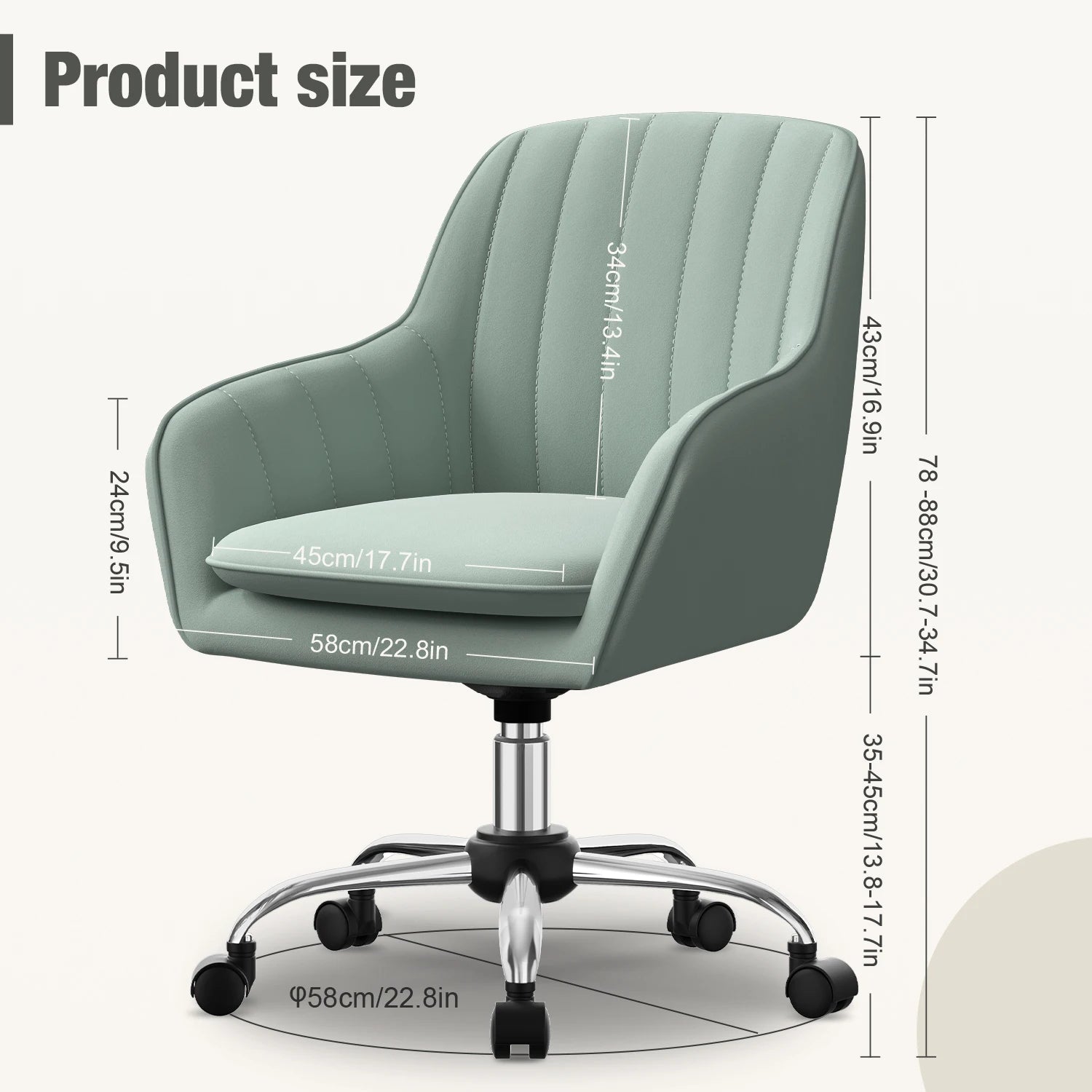 Chaise de bureau haut de gamme ajustable -