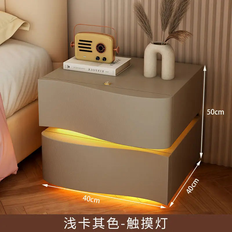 Table de nuit basse de luxe avec LED - H