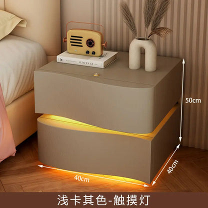 Table de nuit basse de luxe avec LED - H