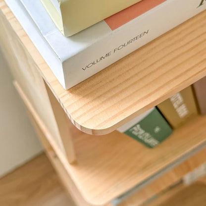 étagère bois brute bibliothèque -