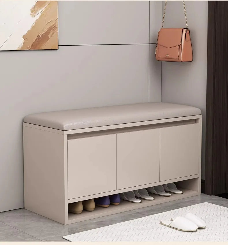 Meuble à chaussure avec tabouret intégré -