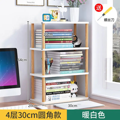 étagère bureau simple avec trois niveaux d'étages - 4 couches 30cm