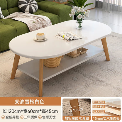 Table basse bois design à doubles plateaux - 120x60x45CM 1