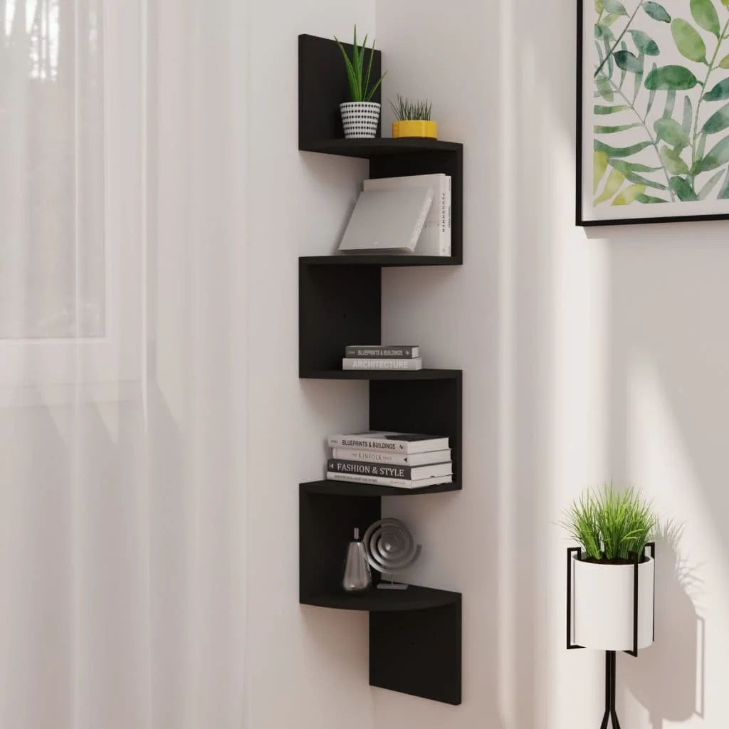 étagère murale d'angle 19x19x123 cm -
