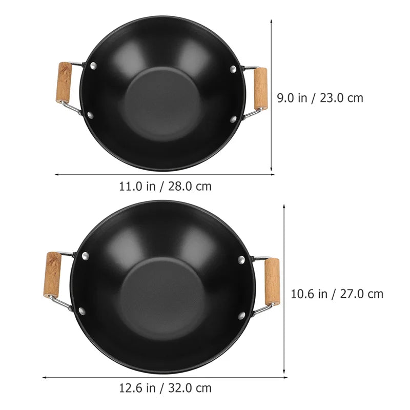 Poêle inox de qualité de style wok -