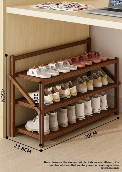 Meuble à chaussure palette artisanale - 3C-70cm tea Marron