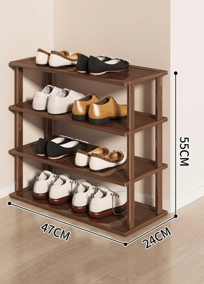Meuble à chaussure sous escalier - Marron 4 couches 47cm