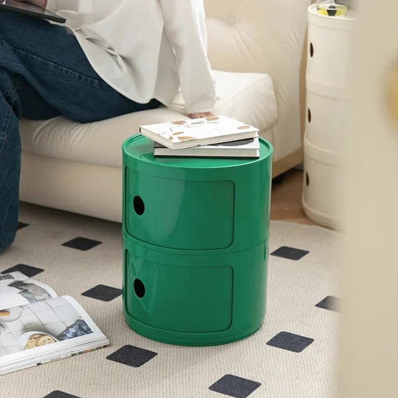 Table de nuit ronde nordique simple -