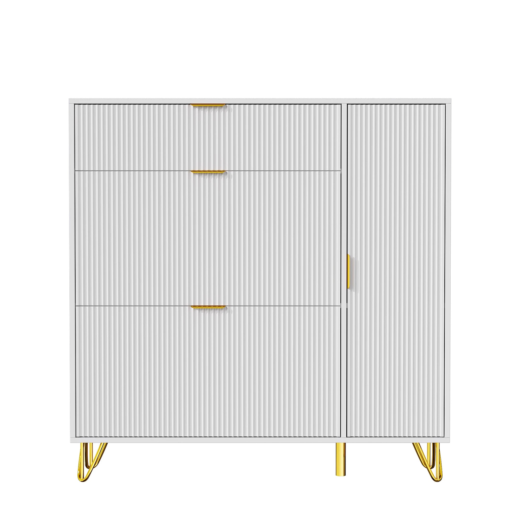 Meuble à chaussure moderne en bois blanc -