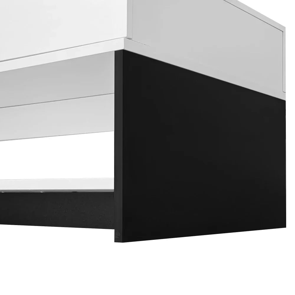 Table basse blanc scandinave 105 X 60 X 40 Cm -