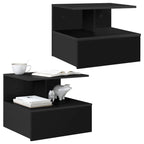 Table de chevet suspendue en bois 2 ensembles -