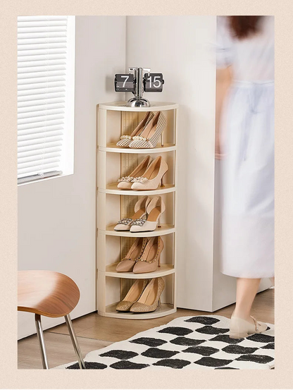 Meuble à chaussure original pour coin de mur -