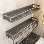 Étagère salle de bain noir moderne -