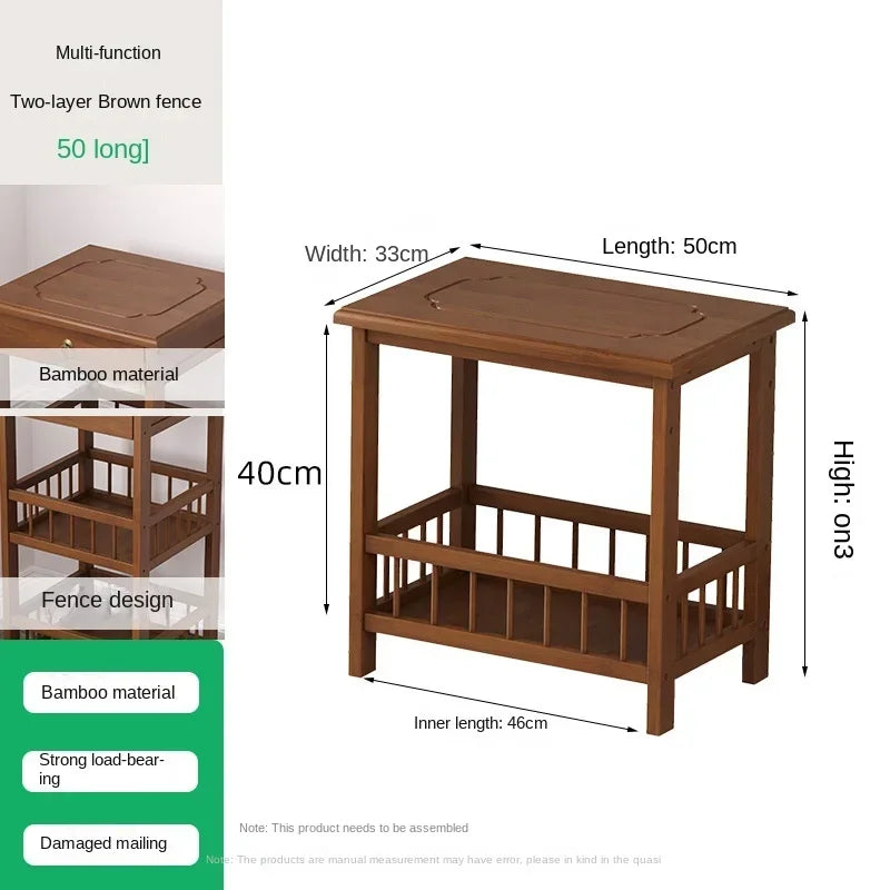 Table de nuit en bambou massif 1 pc - C1