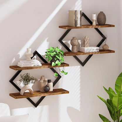 étagère murale de cuisine set - Chocolat